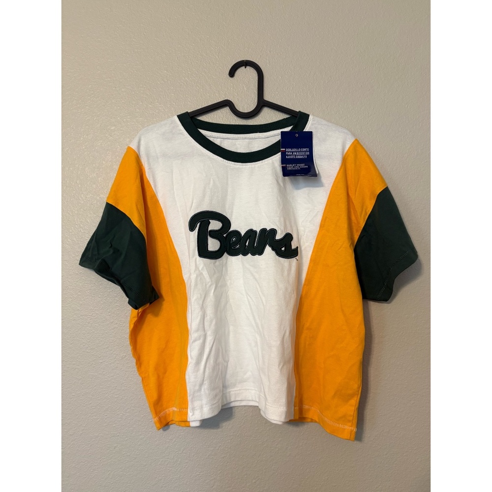 Champion | Cropped Boxy Color Block Baylor University T-Shirt Top